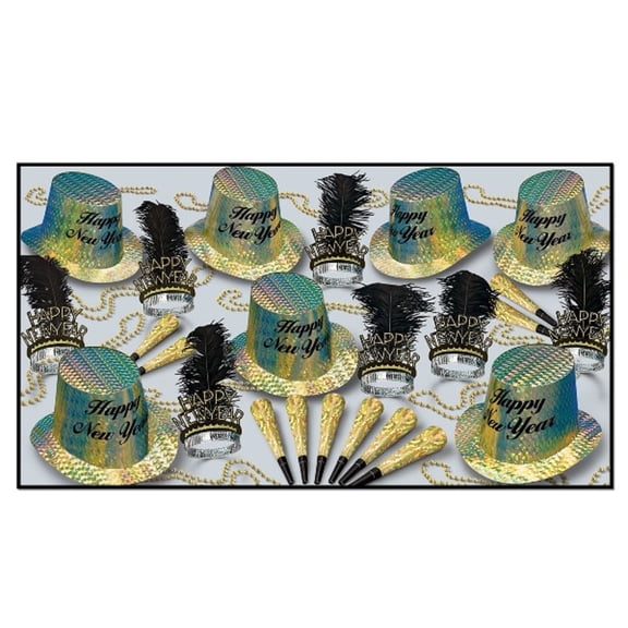 Beistle The Gold Topaz Kit For 50 People for New Year's Eve