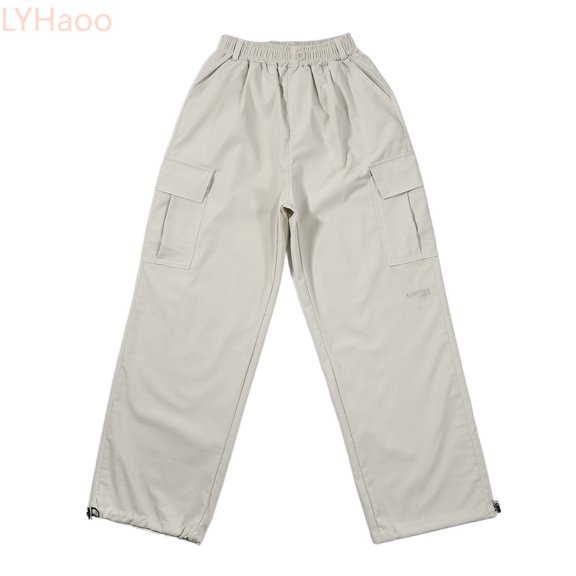 LYHaoo Cargo Pants For Girls Cargo Jogger Pants Casual Girl's Elastic Waist Cargo Pants With Pockets Girls Cargo Pants(Beige)