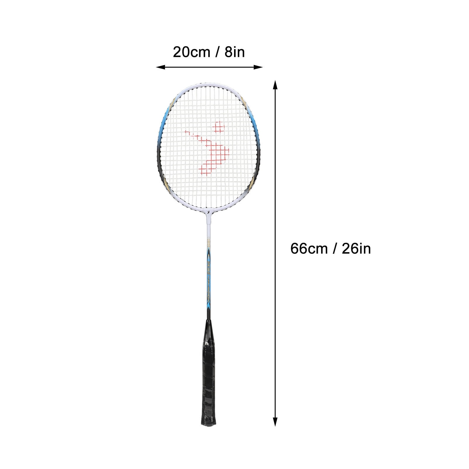 Nieyigj Blue Aluminum Alloy Badminton Racket Set Lightweight Outdoor Racquet Kit 2 Players