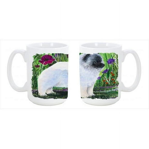 Keeshond Dishwasher Safe Microwavable Ceramic Coffee Mug 15 oz.