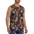 thumbnail image 2 of Fotbe Men's Vintage Floral Print Men's Sleeveless Muscle Tank Tops Casual T-Shirts for Gym Workout Beach-X-Large, 2 of 8