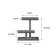 thumbnail image 5 of Coward 2 Tier Bracelet Holder, Detachable T Bar Jewelry Organizer Display Stand for Necklace Bangle Watches(Gray Linen), 5 of 6