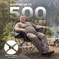 thumbnail image 4 of SUNSPIRE Oversized XL Padded Folding Camping Chair 2-Pack, Heavy Duty Portable Chair with Cup Holder Side Pocket for Outdoor Beach Sports Fishing Black, 4 of 11