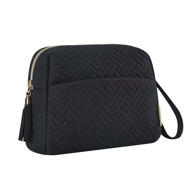 Polyester Cosmetic Bag - Large Capacity, Dry/Wet Separation, Portable - for Travel, Makeup, Toiletries Storage