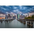 thumbnail image 2 of Zheng, Michael 14x11 Gold Ornate Wood Framed with Double Matting Museum Art Print Titled - Manhattan, 2 of 4