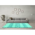 thumbnail image 3 of Ahgly Company Indoor Rectangle Solid Turquoise Blue Modern Area Rugs, 7' x 9', 3 of 4