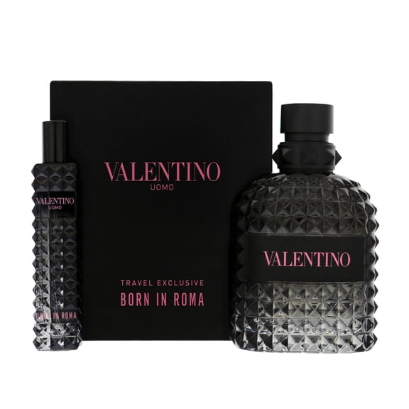 Valentino UOMO Travel Exclusive Born In Roma EDT 3.4 oz Mini 0.33 oz Set
