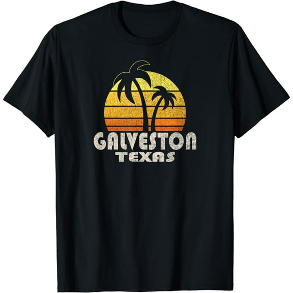 Retro Galveston TX Beach Vacation T-Shirt
