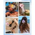 thumbnail image 5 of AWAYTR 3 Pcs Floral Clips for Women Girls Large Hair Flowers Set Tropical Hawaiian Floral Clip for Beach Wedding Hair Accessories, 5 of 8