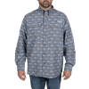 Realtree Men's Long Sleeve Button Down Fishing Guide Shirt, Gargoyle Gray Tuna, Size Large