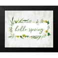 thumbnail image 2 of Lettered and Lined 14x12 Black Modern Framed Museum Art Print Titled - Hello Spring, 2 of 5