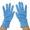 thumbnail image 2 of Bibifish Womens Gloves Solid Sequin Gloves Sparkly Glam Party Full Sequin Coverage Gloves Evening Show Concert Accessory, 2 of 3