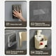 thumbnail image 5 of Cesta de almacenamiento multifuncional para pared | Organizador para mesita de noche y baño | Cesta colgante de plástico para litera superior y cabecero | Juego de 3 en blanco o beige, 5 of 6