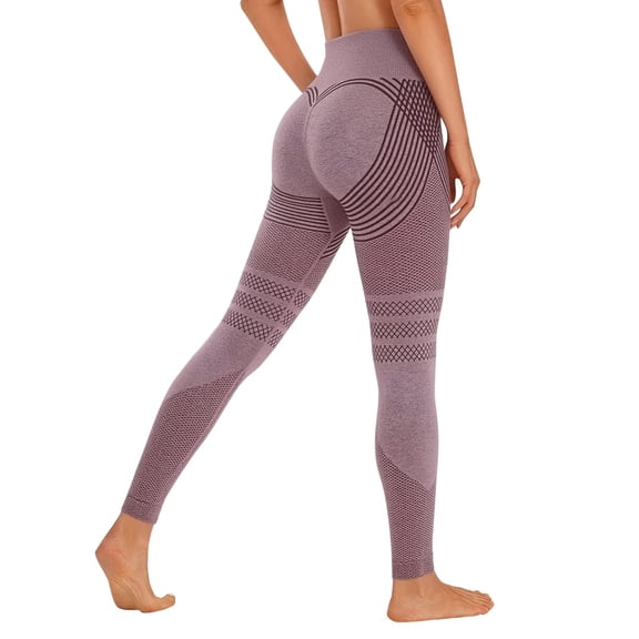 Leggings for Women LSQii High Waist Seamless Tummy Control Capri Pants Casual Soft Leggings for Workout Running Athletic Cycling Yoga Pants ,L Size