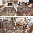 thumbnail image 5 of Boho Vintage Area Rug 5x8 FT, Non Slip Bedroom Throw Carpet, Retro Flowers Modern Geometric Abstract Art Washable Soft Floor Carpet Non-Shedding Rug for Living Room Nursery Dorm Office, 5 of 9