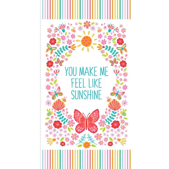 Studio E Sunshine Garden 24" Panel Cotton Fabric by The Panel