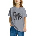 thumbnail image 1 of RXIRUCGD T-shirt en Coton pour Tout-Petits Enfants Garçons Filles Mode Mignon Col Rond Imprimé Tee Manches Courtes Haut ( Gris, Taille : 7 Ans ), 1 of 6