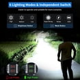 thumbnail image 3 of Linternas LED Recargables 5200.000 Lúmenes Altos Linterna Súper Brillante Linterna Táctica Verdaderamente Potente Batería de hasta 24H de Larga Duración Zoomable 6 Modos de Luz IP67 Resistente al Agua, 3 of 9