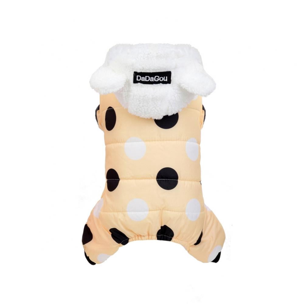 Dog Pet Four-Legged Cotton Coat Waterproof Plush Warm Dog Clothes Winter Warm Dog Coat Cat Pet Jumpsuit Dress Clothes