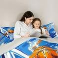 thumbnail image 5 of Castle Fairy Sport Basketball Bedding Comforter Set 2pcs for Kids Teens Adults,Ball Gamer Twin Comforter Sets Microfiber,Abstract Graffiti Splash Breathable Bedding Set,Microfiber Bedroom Decor, 5 of 8