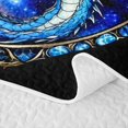 thumbnail image 5 of meiyoeat Gemstones Dragon Quilt Full for Boys Girls, Mystic Sky Animal Full Bedspread Sets, Blue Black, 3 Pieces, 5 of 7