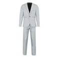 thumbnail image 5 of MSJUHEG Fall Outfits Two Piece Set Button-Down Round Neckline Long Sleeve Men'S Slim Button Suit Color Dress Show Jacket Coat & Pant Mens Sweatpants Gray Xxl, 5 of 6