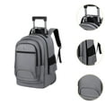 thumbnail image 3 of Bunblic Rolling Backpack Carry on Luggage Bag Multifunctional Large Capacity Computer Bag Suitcase Bag for Camping Overnight Business Gray, 3 of 8