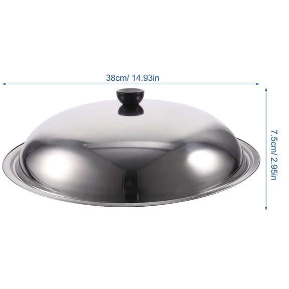 AURARMLET Stainless Steel Pot Lids Silver 1Set 15x15x3in