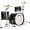 Ebony Pearl, variant on Ludwig NeuSonic 3-Piece Downbeat Shell Pack With 20" Bass Drum Ebony Pearl