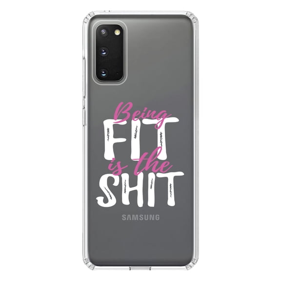 DistinctInk Clear Shockproof Hybrid Case for Galaxy S20 ULTRA / 5G (6.9" Screen) - TPU Bumper Acrylic Back Tempered Glass Screen Protector - Being Fit is the $hit