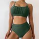 thumbnail image 1 of Traje de baño para mujer, moda, cómodo, color sólido, bikini, traje de baño de color liso para mujer, conjuntos de bikinis, trajes de baño para mujer, 1 of 6