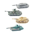 thumbnail image 2 of 4 piezas 1/100 modelo de tanque 4D modelo de tanque moderno 99A1 2A6 kits de construcción vehículo decoración del hogar para niños regalos de, 2 of 10