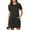 Black, variant on ZZwxWA Casual Dresses for Women Plus Size Crew Neck Mini Dress Summer Basic Solid Short Sleeve Midi Dress with Pockets