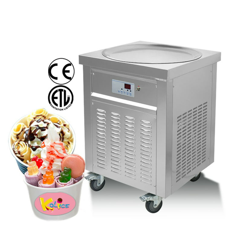 Kolice ETL Commercial Fry Ice Cream Rolled Machine, Roll Ice Cream Machine  -22 Pan 