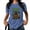 1-Blue, variant on Vintage Halloween Short Sleeve Acid Washed Tops Every Day Is Halloween Print T-shirts Horror Charactersr Graphic Tees Cotton Shirts