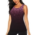 thumbnail image 1 of Balery Pink Glitter Sparkles A Camiseta sin mangas estampada ligera para mujer, tops de entrenamiento sin mangas, camisetas de yoga transpirables de secado rápido.-Medium, 1 of 7