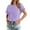 Purple, variant on RMGVDSD Womens Summer Tops Round Neck Solid Color Raglan Short Sleeve Loose Casual Top Fashion Tshirts Shirts