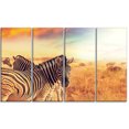 thumbnail image 2 of Design Art - Zèbres Troupeau dans le Champ au Coucher du Soleil, 2 of 3