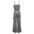 thumbnail image 4 of Kaemgyyd Jumpsuits for Women Wide Leg Spaghetti Strap Sleeveless Rompers Color Block One-Piece Outfits Trendy Clubwear Rompers, 4 of 5