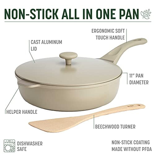  Goodful All-in-One Pan, Multilayer Nonstick, High-Performance  Cast Construction, Multipurpose Design Replaces Multiple Pots and Pans,  Dishwasher Safe Cookware, 11-Inch, 4.4-Quart Capacity, Blue Mist: Home &  Kitchen