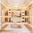 thumbnail image 2 of Homieasy 87.2" Large Corner Closet Organizer - 3 Sets with 4 Drawers, 4 Rods & Heavy-Duty 2000+ lbs Capacity,White Oak, 2 of 7