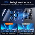 thumbnail image 2 of NevEND For iPhone 16 Pro Max / iPhone 16 Pro Camera Lens Protector, 4-Pack Shatterproof Tempered Glass Anti Scratch Full-Coverage, 2 of 6