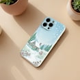thumbnail image 3 of SKLYDDI Multicolor Idyllic Snowy Landscape for iPhone 15 Pro Max Case - Peaceful Stone House Illustration, TPU Flexible Cover, Aesthetic Cute, 3 of 7