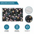 thumbnail image 6 of Spring Floral Placemats Set of 4, Elegant Pastoral Flowers Butterflies Black Placemats for Dining Table, Place Mats for Kitchen Tabletop, Waterproof Wipeable Dining Table Mats Set, 6 of 9