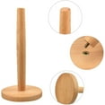 Casewin FreeStanding Wooden Paper Towel Holder with Round Base for