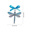 thumbnail image 3 of Colgante de Alambre Trenzado de Metal con Lazo Azul y Cristal Marino, 3 of 6