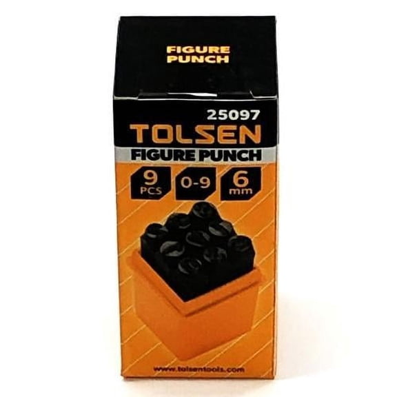 Tolsen 9 Piece Figure Punch Set with Storage Box (25097)