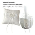 thumbnail image 4 of Billuyoard 2 unids/set almohada de anillo de boda reutilizable moda Bowknot nupcial cesta de flores ornamento fotografía aniversario romántico Kits de decoración para fiestas, 4 of 6