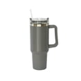 thumbnail image 2 of 40 Oz Stainless Steel Tumbler with Handle & Straw - Grey, 2 of 2