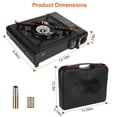 thumbnail image 4 of Zorpupoa 3300W Butane Dual Fuel Camping Stove, Piezo Ignition Auto Tank Ejection Overpressure Protection with Carry Case for Camping Hiking BBQ, 4 of 11